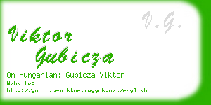 viktor gubicza business card